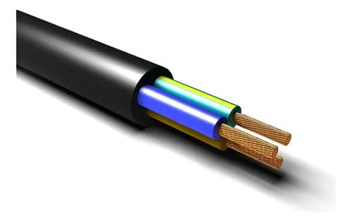 Cable Bajo Goma 3x2mm Color Negro, Precio Por Metro. Hnt Negro