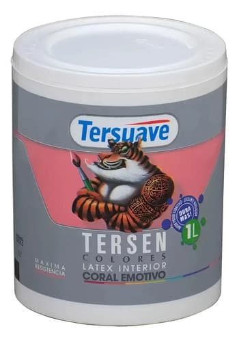 Pintura De Látex Tersuave Tersen Exterior E Interior Color Coral Emotivo De 1l