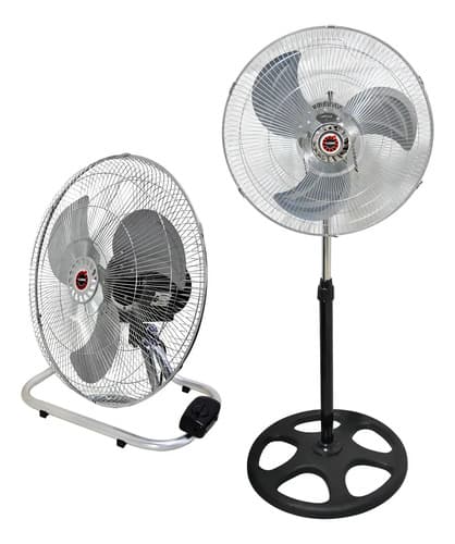 Ventilador Metálico 3 En 1 Casino G1808 De 18 Con Oscilación Y 3 Velocidades 45.72 Cm 50hz Plateado Metal