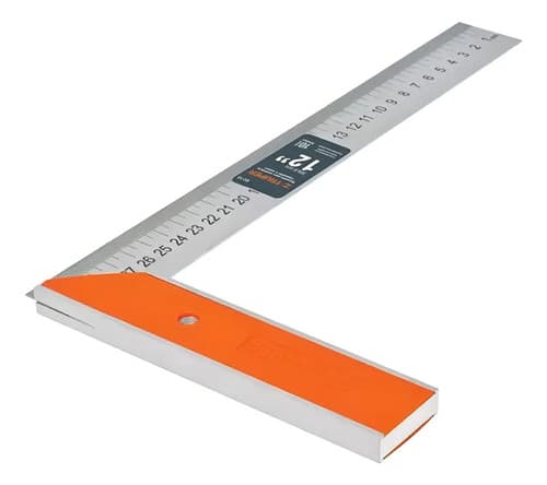 Escuadra Carpintero Acero Mango Aluminio De 12puLG. Truper Naranja