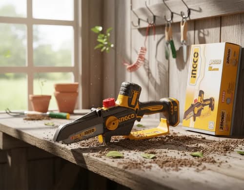 Motosierra 5 20v Sin Bateria Sin Carg Ingco Cgsli2056 Naranja Claro