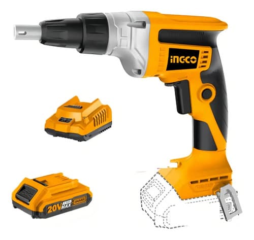 Atornillador 20v P Yeso C Bat Y Carg Ingco Cdsli204200 - Smf Color Naranja Claro Frecuencia 50 60hz