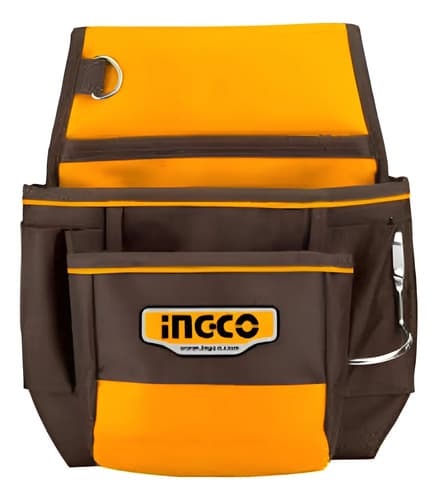 Bolso Porta Herramientas 35x32cm Max 10kg Ingco Htbp010128 Marrón