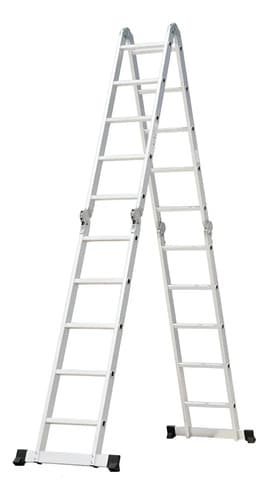 Escalera De Aluminio Tijera Lumax Zgs-706 Plateado