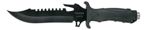 Cuchillo Táctico Para Campismo 7 Truper 103710 Color Negro