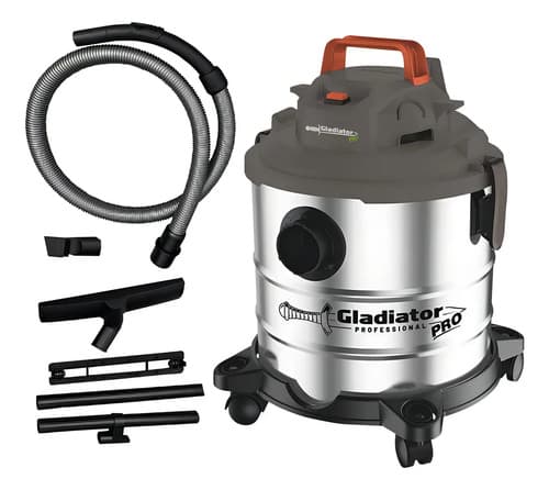 Aspiradora Tipo Industrial Gladiator Pro 3 En 1 Tanque 20l Plateado