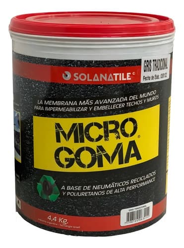Membrana Impermeabilizante Microgoma P/piso Y Pared 4.4 Kgs Color Gris