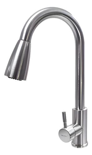 Grifo Empabono Alto C/extension Italomix Lh-3314 Plateado Cepillado