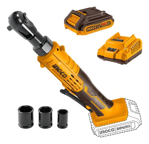 Llave Crique 20v Bateria P20s Ingco Cdrli206015 Naranja Claro
