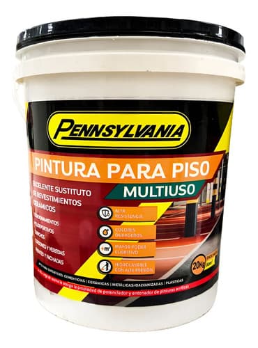 Pintura De Látex Pensilvania Pisos Y Paredes Latex Acrílico Naranja Mate