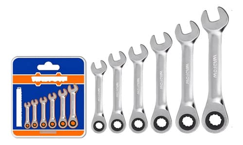 Set X 6 Llaves Combinadas Con Crique Wadfow Wsp6406 Gris