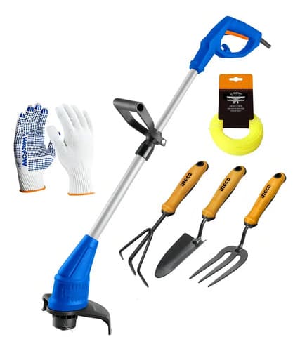 Kit Bordeadora Electrica Wadfow 350w Telescopica C/palas Ed Color Azul