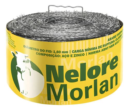 Alambre De Púas Morlan 500m Plateado Para Construcción Modelo 1078