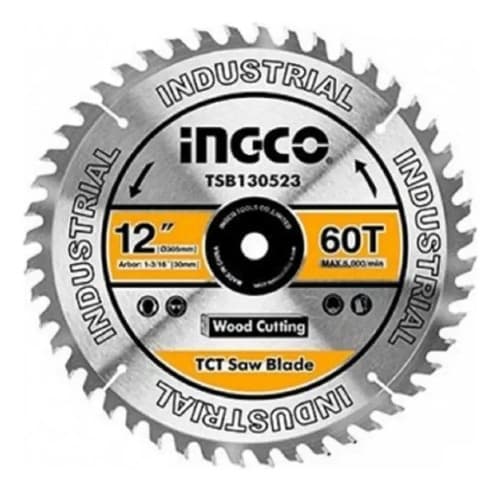 Disco Corte 12'' 305 60d Aluminio Madera Ingco Tsb130523 Plateado