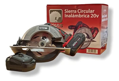 Sierra Circular Brushless Equus + Cargador 20v + Batería 2.0 Gris Oscuro