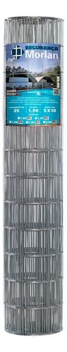 Malla De Alambre Soldada Galvanizada Morlan 1,90 Mm 1,80x25 M Plateado