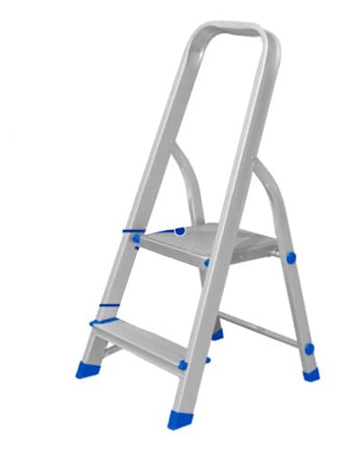 Escalera Familiar Aluminio 2 Escalones 120kg Wadfow Wld3h02 Inox