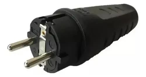 Ficha Macho Schuko Goma 16 Amp