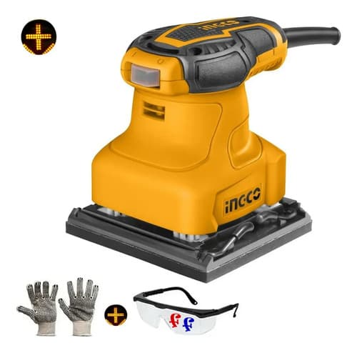 Lijadora Orbital De Palma 240w 14000 Rpm Ingco Ps2408 *ub* Color Negro/naranja Frecuencia 50 Hz/60 Hz
