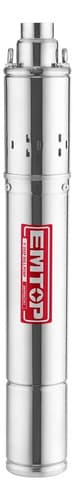 Bomba Sumergible Tipo Gusano 370w 0.5hp 72mts Emtop Plateado