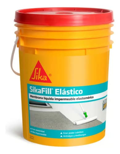 Membrana Líquida Sikafill Elastico 20k Color Gris