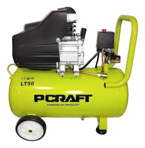 Compresor De Aire Prescott 50 Lt 2.5 Hp Electrico Verde Monofásica