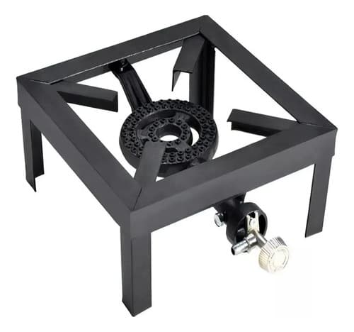 Anafe Simple A Gas - Quemador Hornalla Portatil Camping Negro