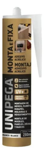 Pegamento Para Madera Unipega Monta Y Fija, Blanco
