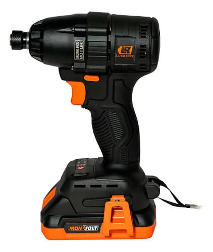 Atornillador De Impacto Lusqtoff 18 V Sin Carbones Lil260-9bk Color Negro