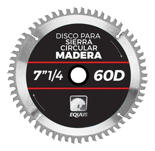 Disco Para Sierra Circular 7 1/4- 60d Equus Plateado