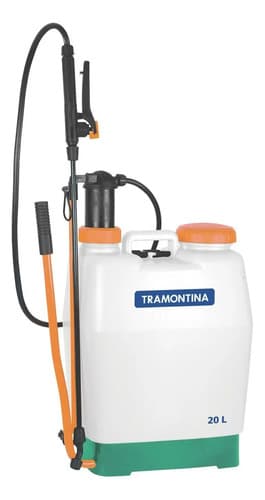 Pulverizador Fumigador Mochila Manual 20 Litros Tramontina Blanco