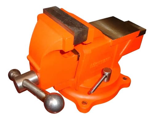 Morsa De Banco Base Giratoria 5 Pulgadas Y Yunque Lusqtoff Naranja