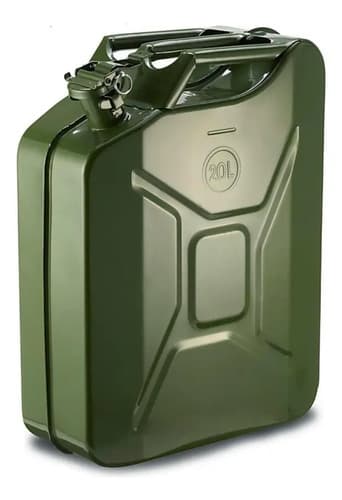 Bidón De Metal Para Gasolina 20 Litros Verde Militar