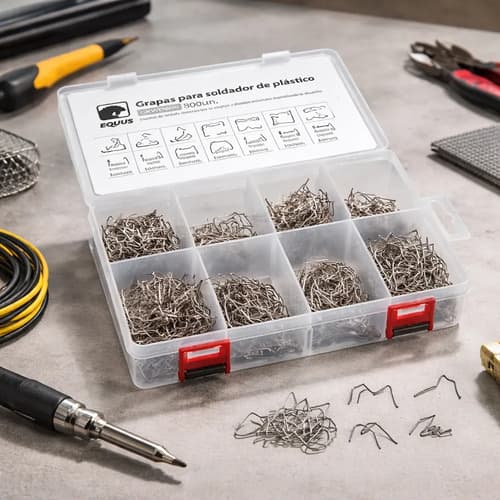 Grampas Para Soldar Plasticos Equus 800 Grapas Gris