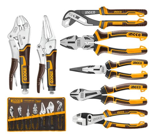 Set X 7 Pinzas Herramientas Manuales Ingco Cos23036