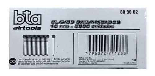 Clavos Tipin Para Madera De Acero, 1 Cm, Pack De 5000 Unidades Bta