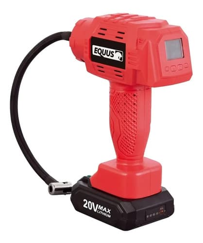 Inflador Compresor Pistola Inalámbrico Equus Equus Color Rojo