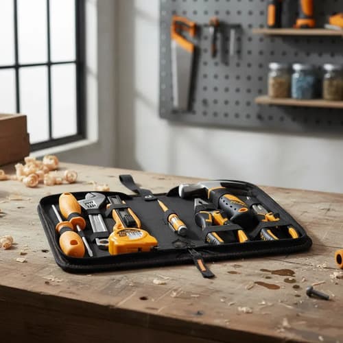 Kit De Herramientas Manuales Tolsen Incluye 9 Piezas Negro