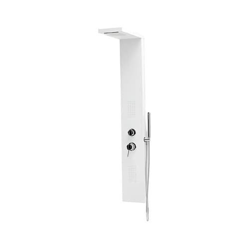 Columna De Ducha Sensi D'acqua 2 Jets Aluminio Mate Blanco