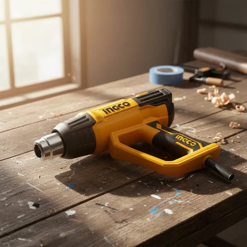 Pistola De Calor Pro 3 Niveles De Temp Ingco 2000w Hg200028 Amarillo