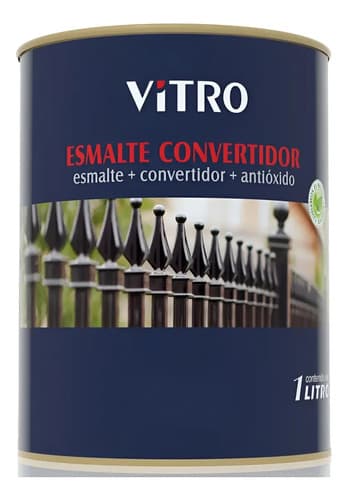 Pintura Esmalte Convertidor + Antioxido Vitro 4 Litro Blanco Brillante