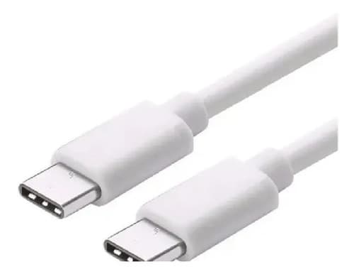 Cable Usb Tipo C A Usb Tipo C Macho Carga Y Datos 1 Metro Blanco