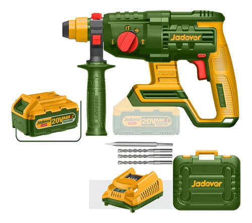 Rotomartillo A Batería Sin Carbones Jadever 20v Color Verde Oscuro