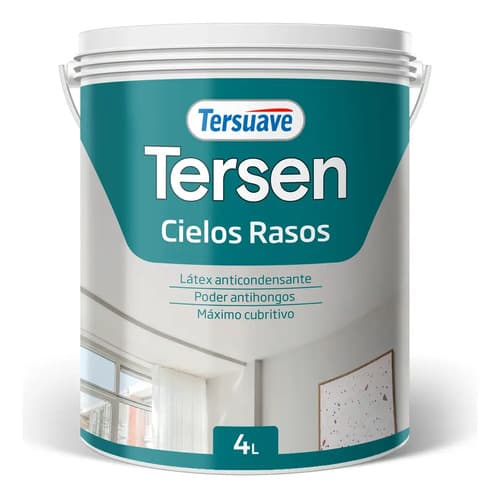 Látex Cielorraso Anti Condensante Tersuave X10l - Colornet Acabado Mate Color Blanco