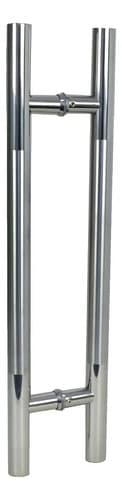 Manijon Metalico 2pz Para Puerta 60x4cm Lh-2562 Color Plateado