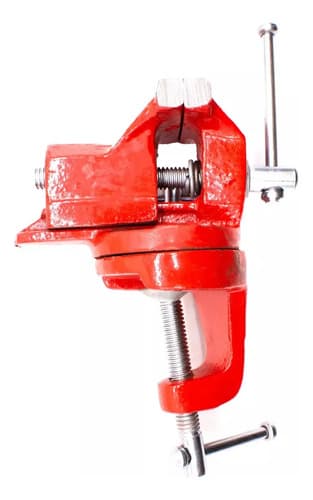 Morsa De Mesa 60mm Giratoria Tom260 Rojo