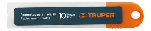 Hoja Repuesto Cutter Trincheta 18mm 10 Unidades Truper 16965