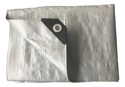 Lona Tushop Gris 4x3m Alta Resistencia 180g/m² Impermeable Con Ojales