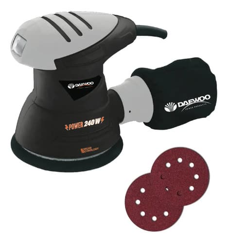 Lijadora Roto Orbital Daewoo 240w 125mm Daos230 + Lijas Color Negro/gris Frecuencia 50 Hz 60 Hz