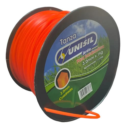 Tanza Cuadrada Bordeadora- Desmalezadora 3 Mmx 111mts Rojo